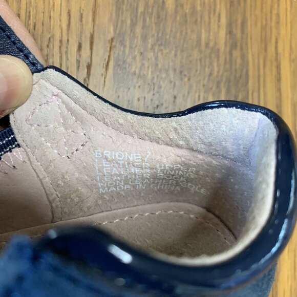 AIRFLEX Blue Mary Jane Shoes Girls 6 Sparkle Leather Flats Toddler School Shoe - Picture 6 of 8